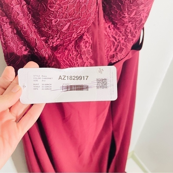 Azazie Burgundy Maxi Dress - Picture 7 of 7